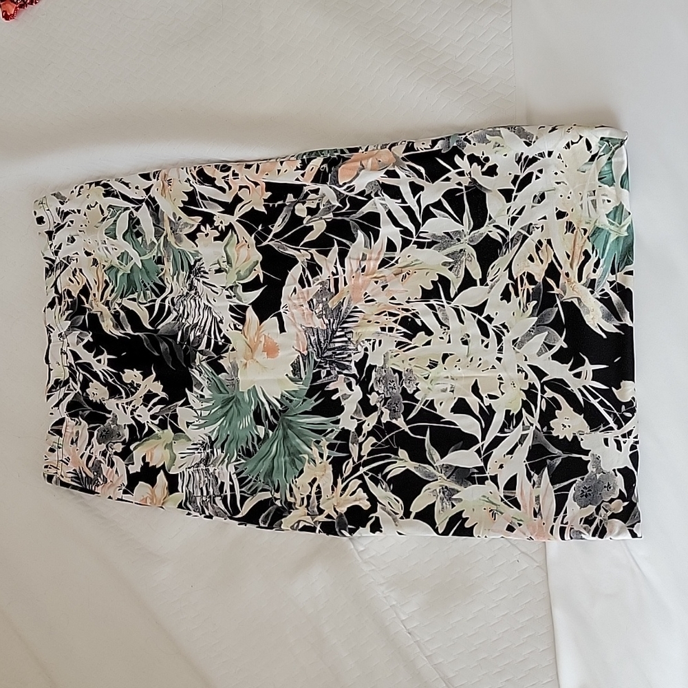 I Jeans by Buffalo flora leaf print skirt L